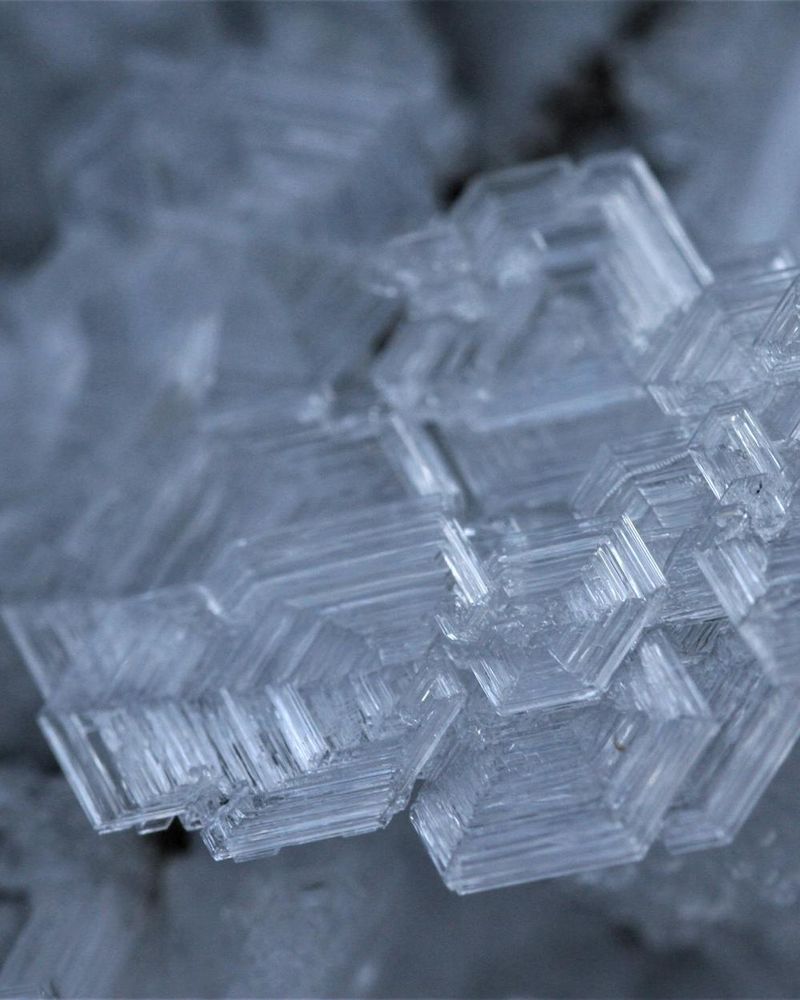 Abstract ice crystals representing daily balance and flow